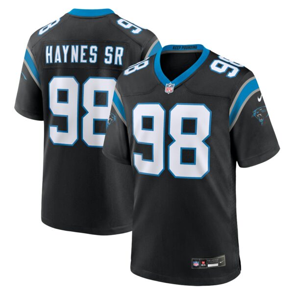 Men’s Carolina Panthers Marquis Haynes Sr. Nike Black Team Game Jersey