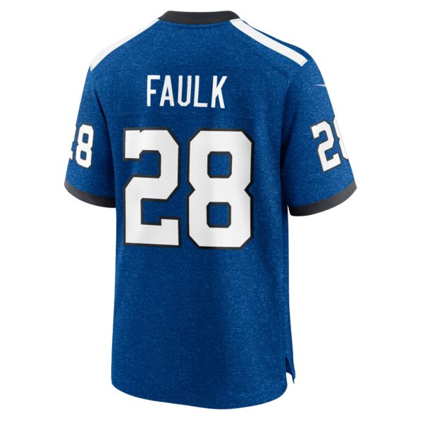 Men’s Indianapolis Colts Marshall Faulk Nike Royal Indiana Nights Alternate Game Jersey