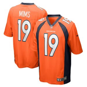 Men's Denver Broncos Marvin Mims Jr Nike Orange Team Game Jersey