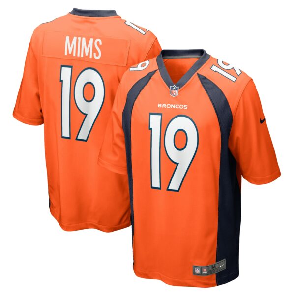 Men’s Denver Broncos Marvin Mims Jr Nike Orange Team Game Jersey