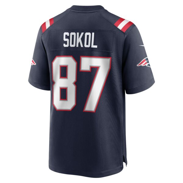 Men’s New England Patriots Matt Sokol Nike Navy Game Player Jersey