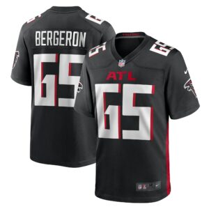 Men's Atlanta Falcons Matthew Bergeron Nike Black Team Game Jersey