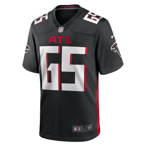 Men’s Atlanta Falcons Matthew Bergeron Nike Black Team Game Jersey