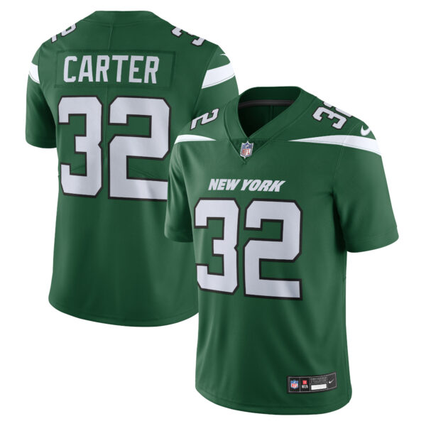 Men’s New York Jets Michael Carter Nike Green Vapor F.U.S.E. Limited Jersey