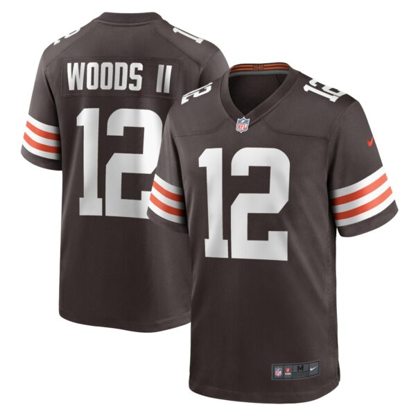 Men’s Cleveland Browns Michael Woods II Nike Brown Game Player Jersey