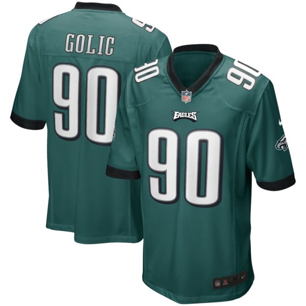 Men’s Philadelphia Eagles Mike Golic Nike Midnight Green Game Retired Player Jersey