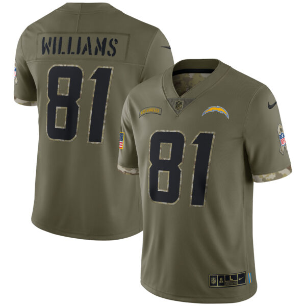 Men’s Los Angeles Chargers Nike Olive 2022 Salute To Service Limited Jersey