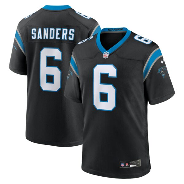 Men’s Carolina Panthers Miles Sanders Nike Black Game Player Jersey