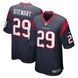 Men's Houston Texans M.J. Stewart Nike Navy Game Player Jersey