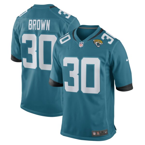 Men’s Jacksonville Jaguars Montaric Brown Nike Teal Game Player Jersey