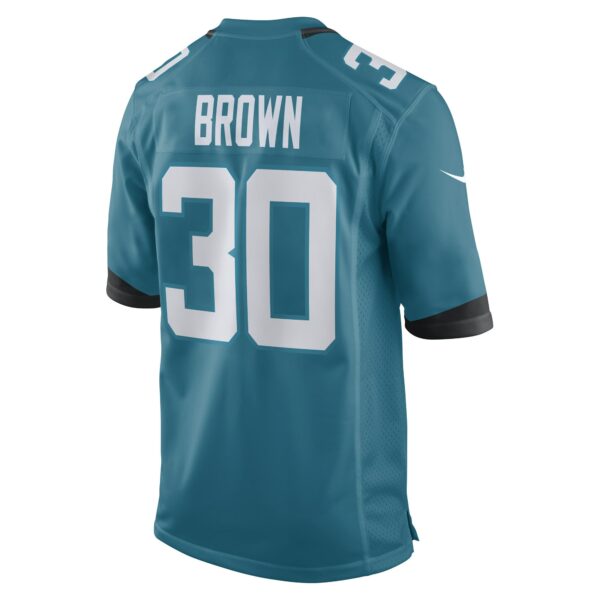 Men’s Jacksonville Jaguars Montaric Brown Nike Teal Game Player Jersey