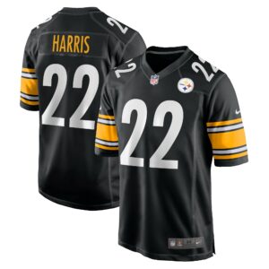 Men's Pittsburgh Steelers Najee Harris Nike Black Player Game Jersey