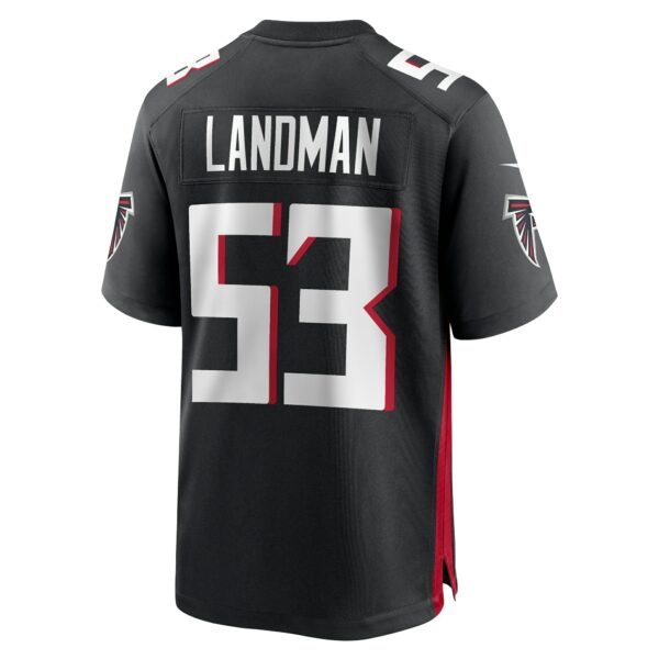 Men’s Atlanta Falcons Nate Landman Nike Black Team Game Jersey