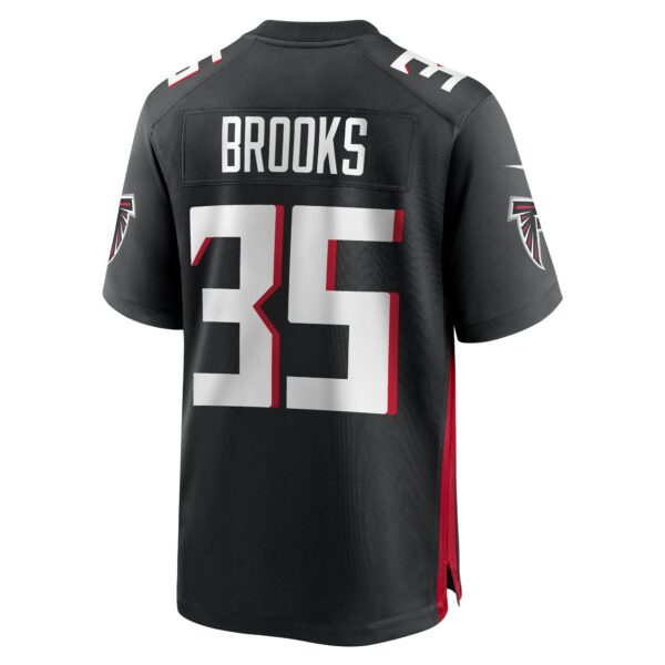 Men’s Atlanta Falcons Natrone Brooks Nike Black Team Game Jersey