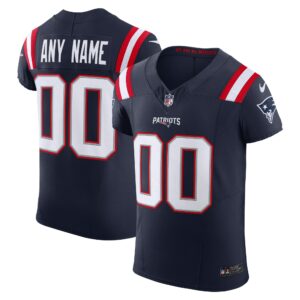 Men's New England Patriots Nike Navy Vapor F.U.S.E. Elite Custom Jersey