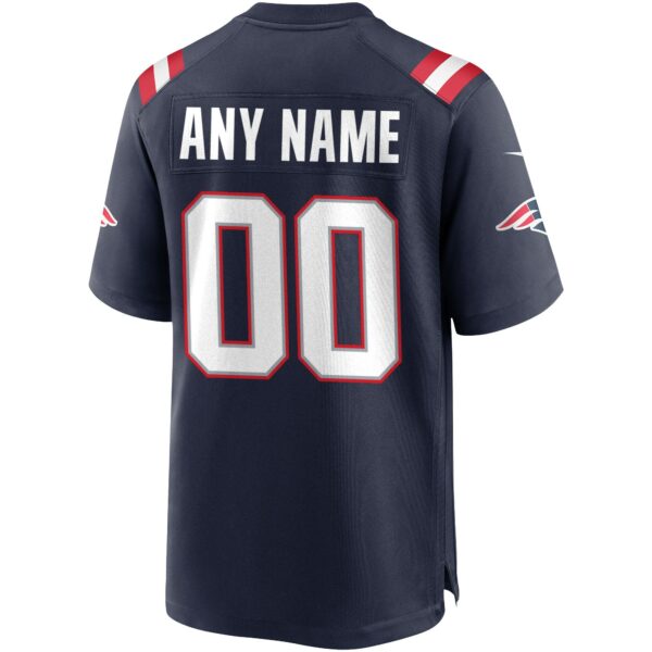 Men’s Nike New England Patriots Navy Custom Game Jersey