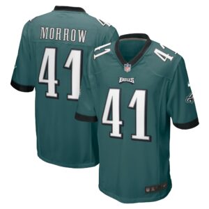 Men's Philadelphia Eagles Nicholas Morrow Nike Midnight Green Game Jersey