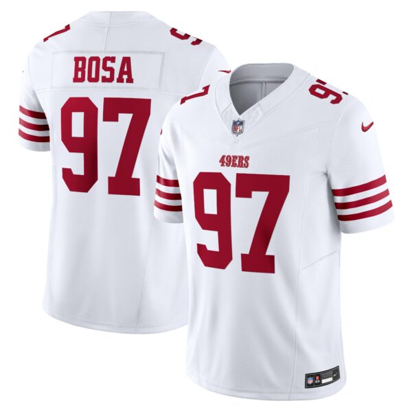 Men’s San Francisco 49ers Nick Bosa Nike White Vapor F.U.S.E. Limited Jersey