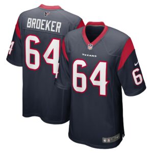 Men's Houston Texans Nick Broeker Nike Navy Team Game Jersey