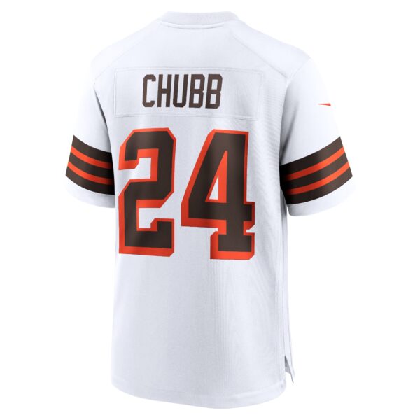 Men’s Cleveland Browns Nick Chubb Nike White 1946 Collection Alternate Game Jersey