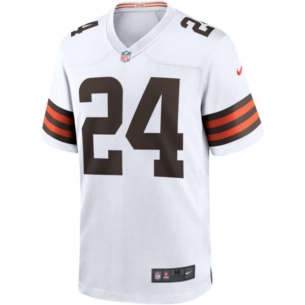 Men’s Cleveland Browns Nick Chubb Nike White Game Jersey