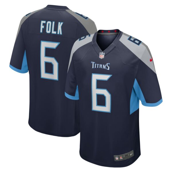 Men’s Tennessee Titans Nick Folk Nike Navy Team Game Jersey