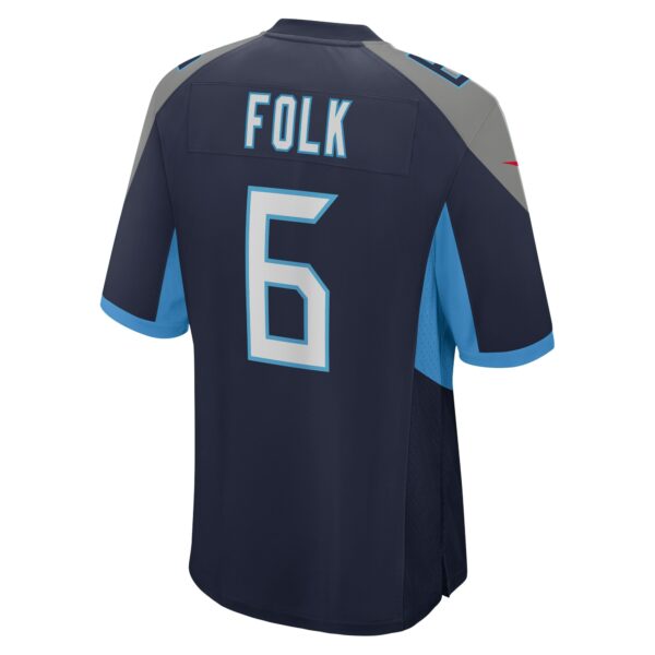 Men’s Tennessee Titans Nick Folk Nike Navy Team Game Jersey