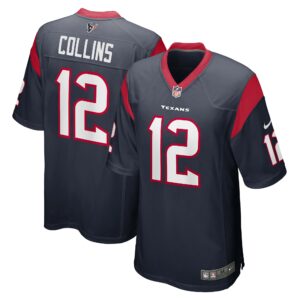 Men's Houston Texans Nico Collins Nike Navy Game Jersey