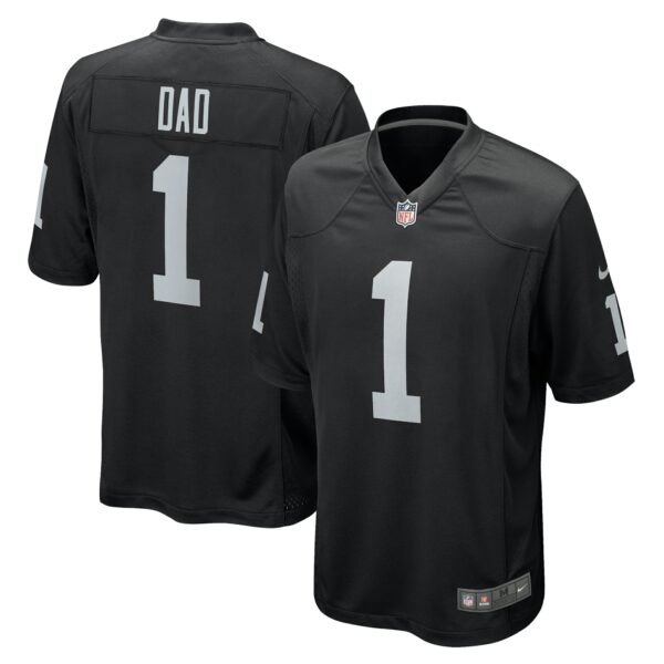 Men’s Las Vegas Raiders Number 1 Dad Nike Black Game Jersey