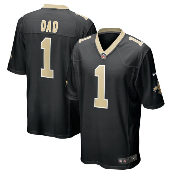 Men’s New Orleans Saints Number 1 Dad Nike Black Game Jersey