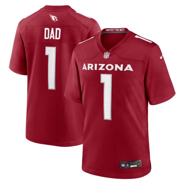 Men’s Arizona Cardinals Number 1 Dad Nike Cardinal Game Jersey