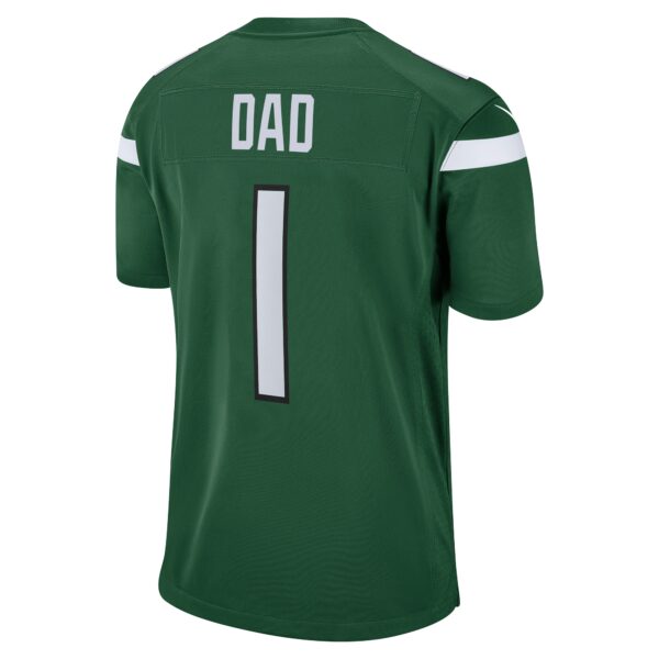 Men’s New York Jets Number 1 Dad Nike Gotham Green Game Jersey