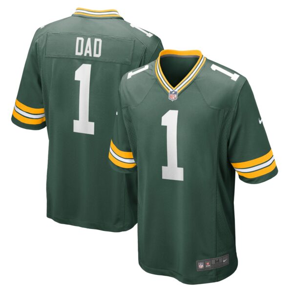 Men’s Green Bay Packers Number 1 Dad Nike Green Game Jersey