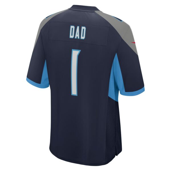 Men’s Tennessee Titans Number 1 Dad Nike Navy Game Jersey