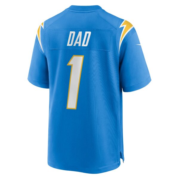 Men’s Los Angeles Chargers Number 1 Dad Nike Powder Blue Game Jersey