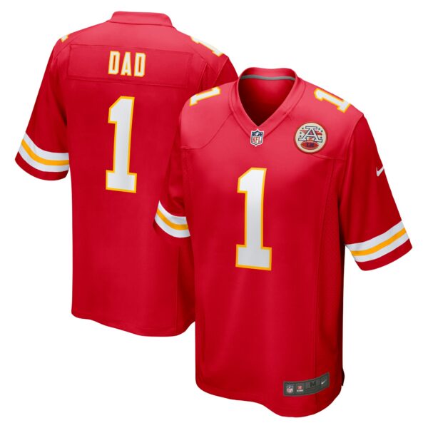 Men’s Kansas City Chiefs Number 1 Dad Nike Red Game Jersey