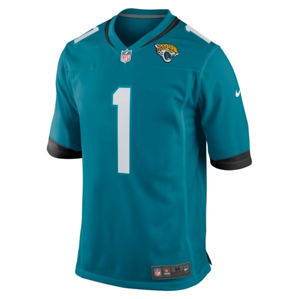 Men’s Jacksonville Jaguars Number 1 Dad Nike Teal Game Jersey