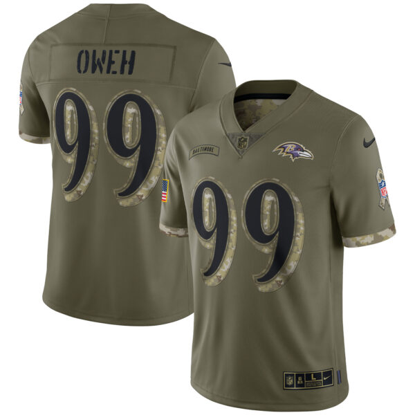 Men’s Baltimore Ravens Nike Olive 2022 Salute To Service Limited Jersey