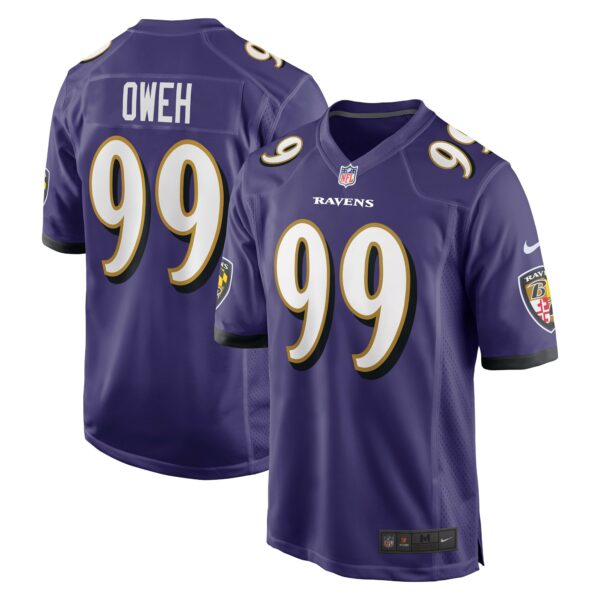 Men’s Baltimore Ravens Odafe Oweh Nike Purple Game Jersey