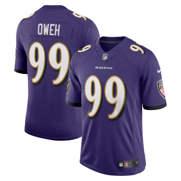 Men’s Baltimore Ravens Odafe Oweh Nike Purple Vapor Limited Jersey