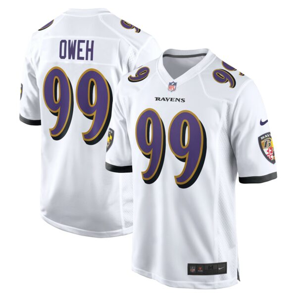 Men’s Baltimore Ravens Odafe Oweh Nike White Game Jersey