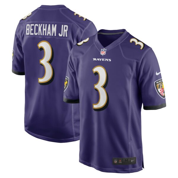 Men’s Baltimore Ravens Odell Beckham Jr. Nike Purple Game Jersey