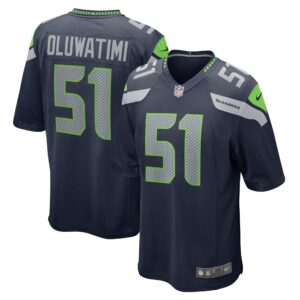 Men's Seattle Seahawks Olusegun Oluwatimi Nike College Navy Game Jersey