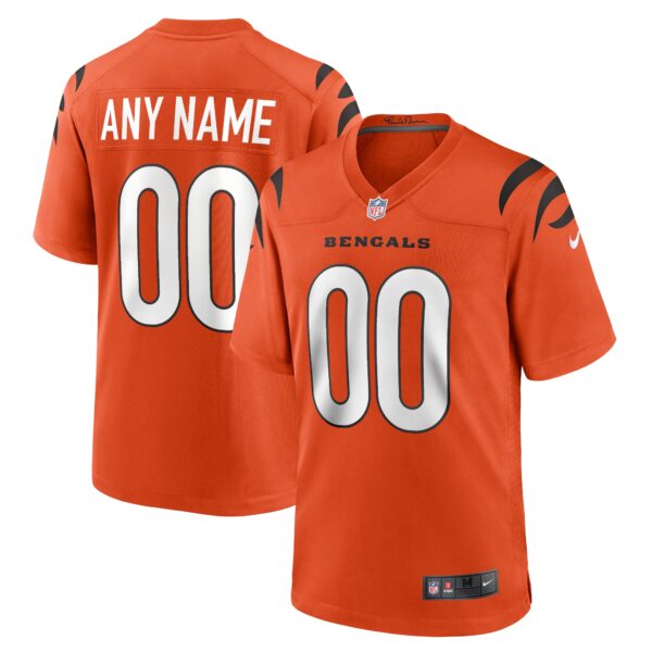 Men’s Cincinnati Bengals Nike Orange Alternate Game Custom Jersey