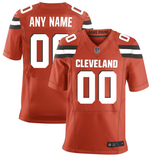 Men’s Cleveland Browns Nike Orange Custom Alternate Elite Jersey