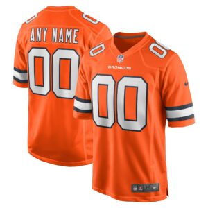 Men's Denver Broncos Nike Orange Alternate Custom Game Jersey