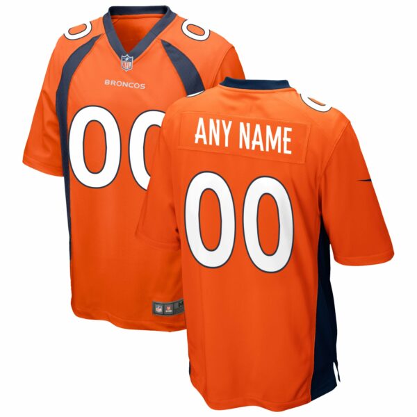 Men’s Denver Broncos Nike Orange Custom Game Jersey