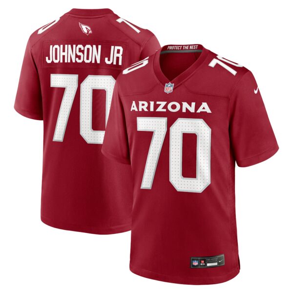 Men’s Arizona Cardinals Paris Johnson Jr. Nike Cardinal 2023 NFL Draft First Round Pick Game Jersey