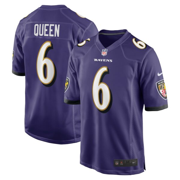 Men’s Baltimore Ravens Patrick Queen Nike Purple Game Player Jersey