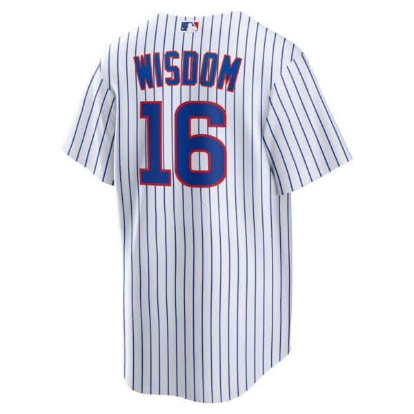 Men’s Chicago Cubs Patrick Wisdom Nike White Home Replica Jersey